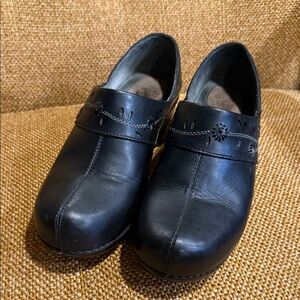 Dansko floral black clogs size 40